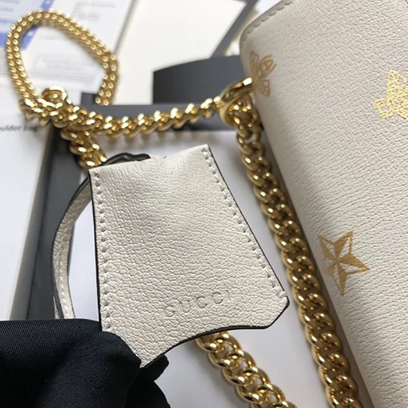 【グッチ】Padlock☆ビー&スター レザースモールショルダーバッグコピー432182 DJ2LG 8711