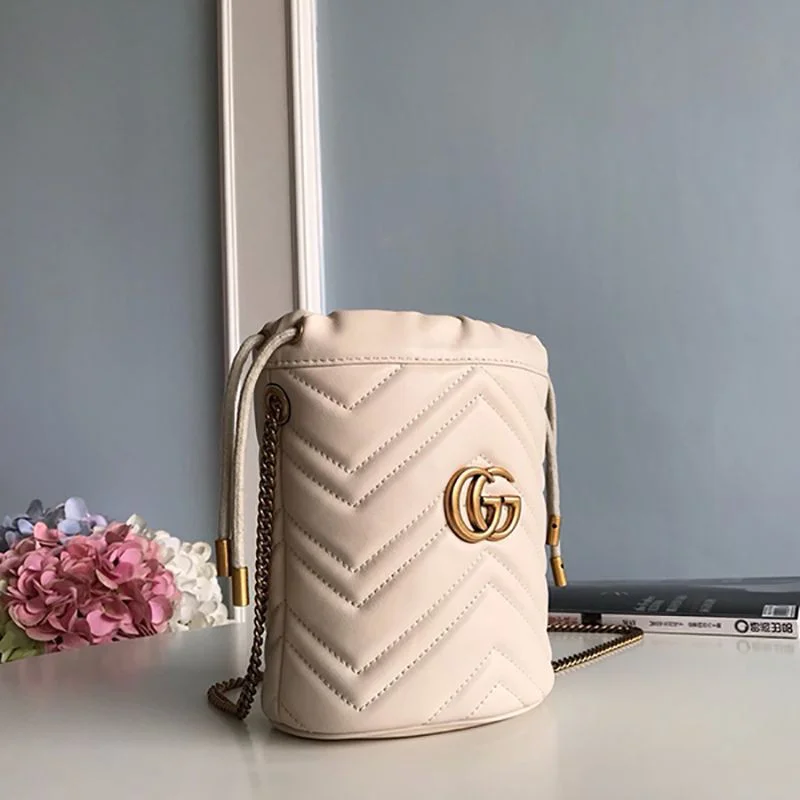 グッチGGマーモントミニ バケットバッグ偽物 ショルダーバッグ575163 DTDRT 6433