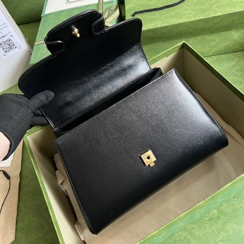 即発送グッチ 激安コピー [ホースビット1955]グレーレザーハンドバッグ guf22760