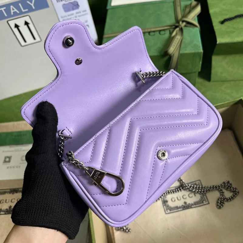 大人気!グッチ GGマーモント 偽物 スモール ショルダーバッグ gui03342