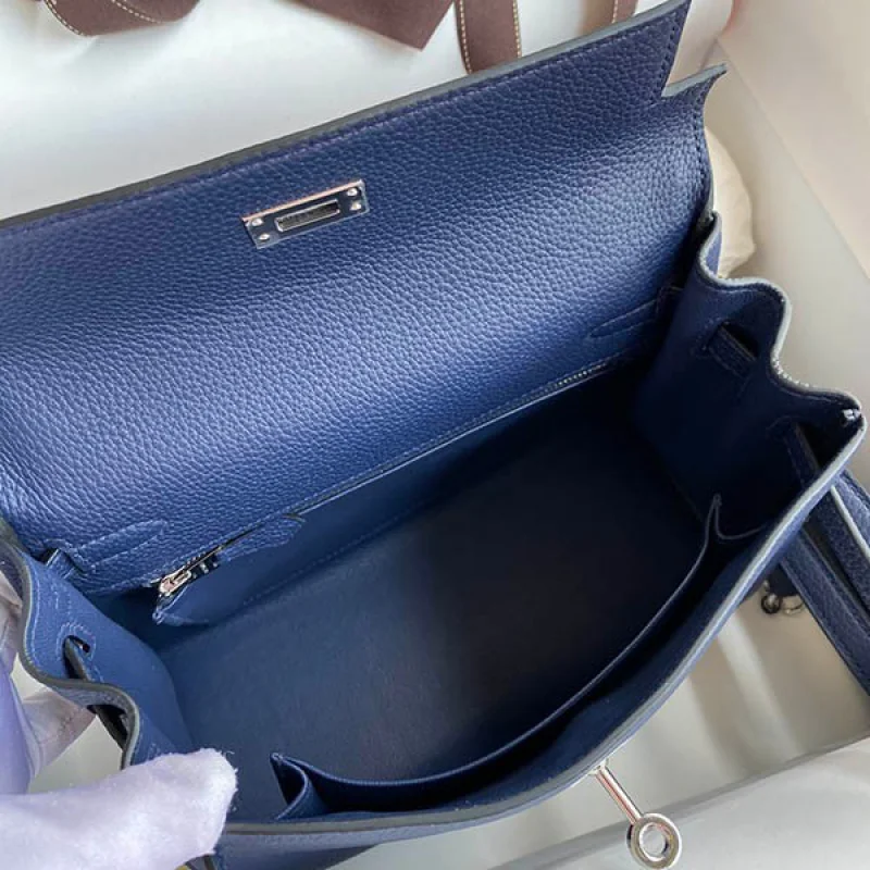 注目★エルメス ケリー 偽物 25cm 内縫い タッチ シルバー金具 erb28569