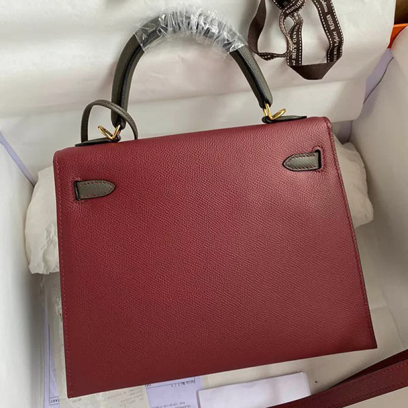 エルメス 偽物 ケリー 25cm 外縫い エプソン ゴールド金具 eri22679