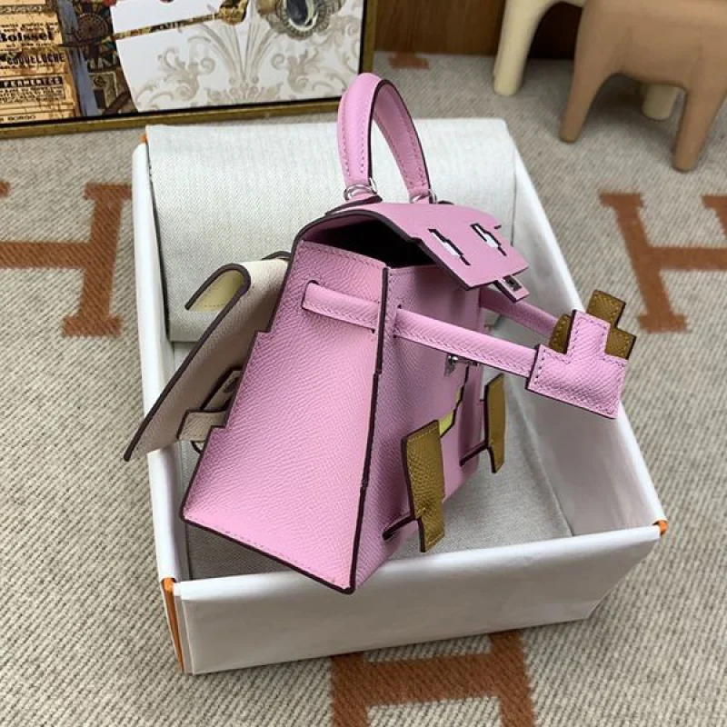 一目惚れ♪エルメス ケリードール コピー ローズアザレ 18 ハンドバッグ eri75744