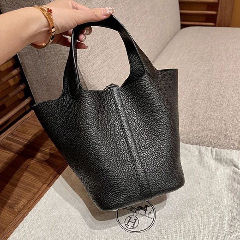 エルメス ハンドバッグ ピコタンロック コピー MM シルバー金具 erj92546