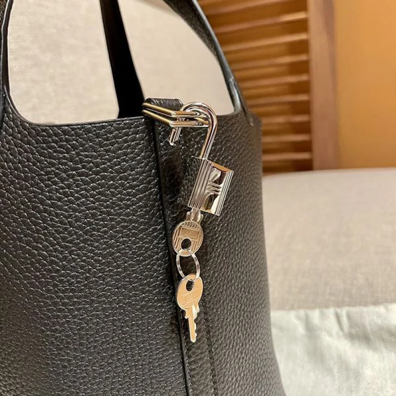 エルメス ハンドバッグ ピコタンロック コピー MM シルバー金具 erj92546