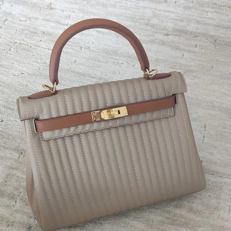 世界中で大人気♪エルメス ケリー Kelly25 コピー トリコカラー 外縫いセリエ ナタ erm15175