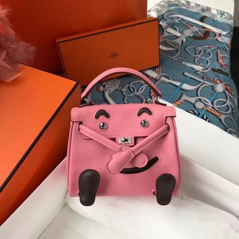超希少！エルメス ケリードール コピー ピンク シルバー金具 ert36465