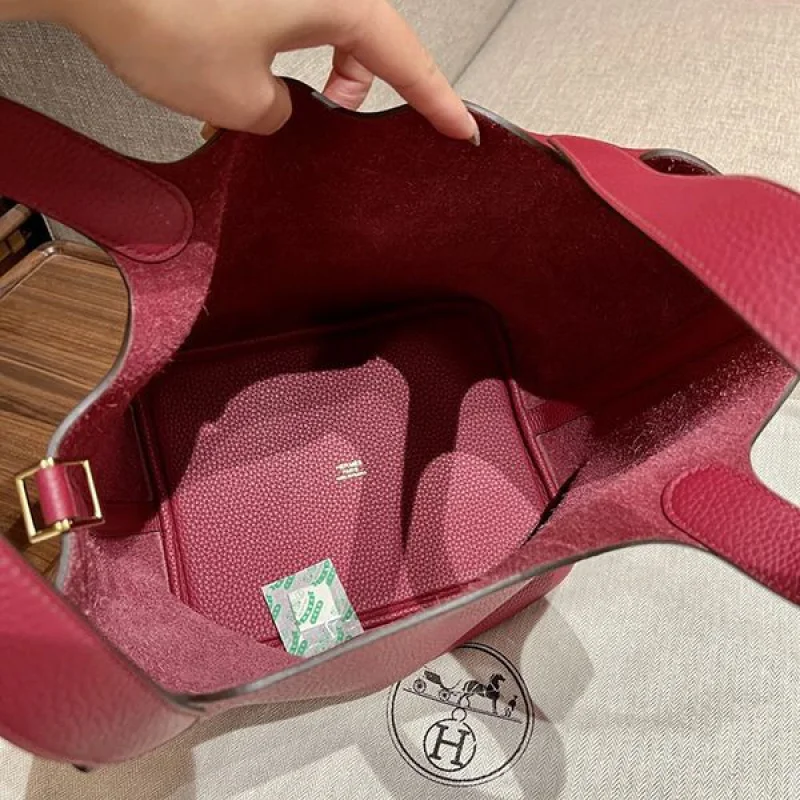 送料込 エルメス ハンドバッグ 偽物 ピコタン ロック 18 ボルドー eru14569