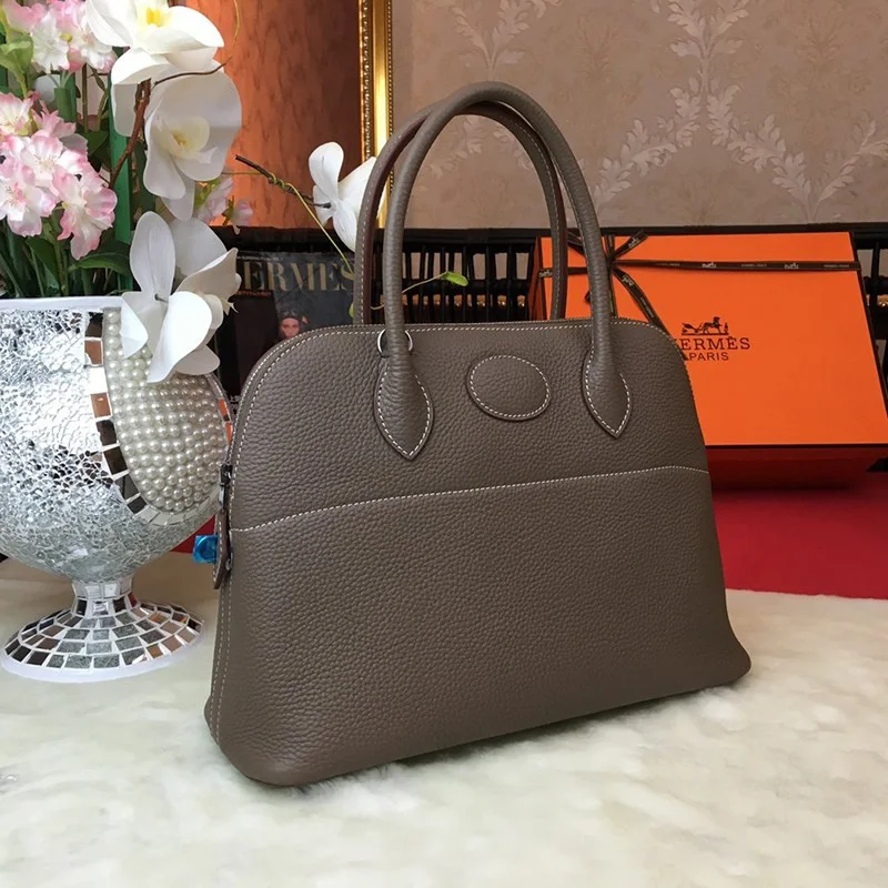 希少色 エルメス偽物 ボリード27 エトープ シルバー金具 ery11384