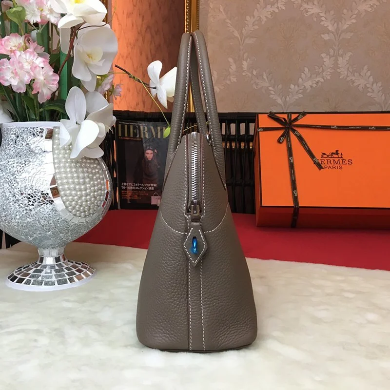 希少色 エルメス偽物 ボリード27 エトープ シルバー金具 ery11384