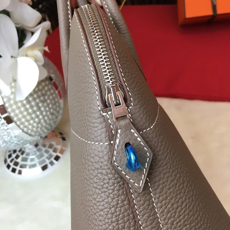 希少色 エルメス偽物 ボリード27 エトープ シルバー金具 ery11384
