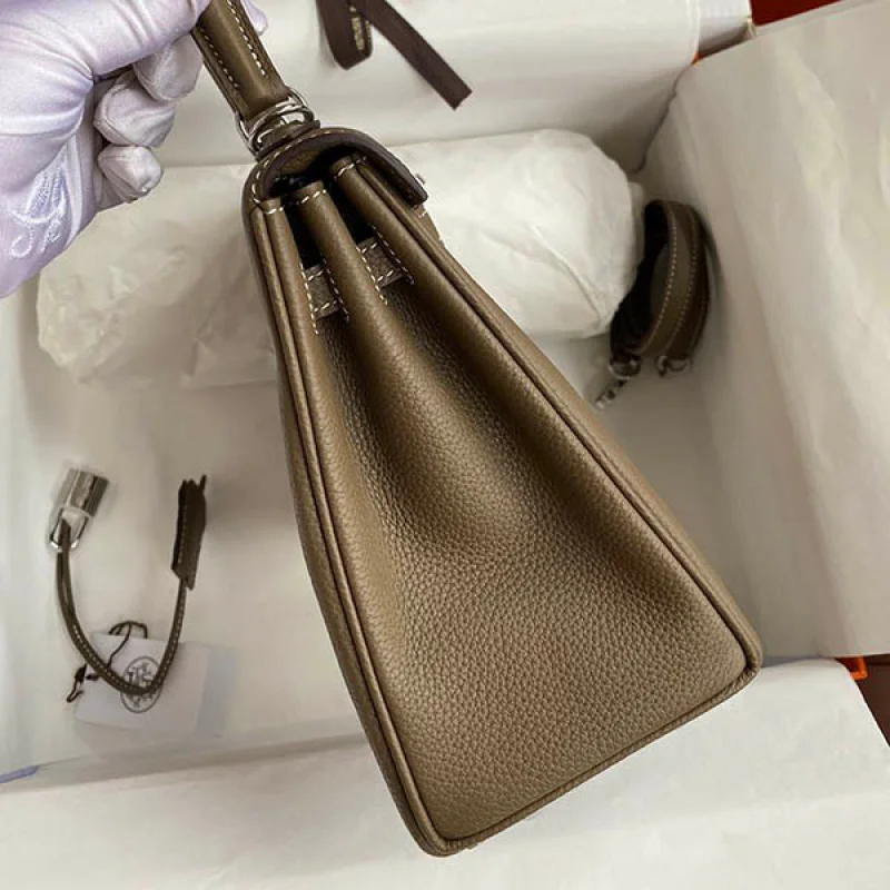送料無料 エルメス コピー ケリー 25cm 内縫い タッチ シルバー金具 erz48768