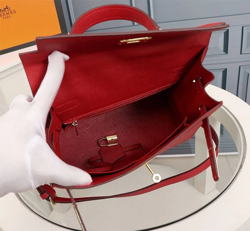 2021SSエルメス ケリー 25cm 内縫 トゴ 偽物ゴールド金具he26010