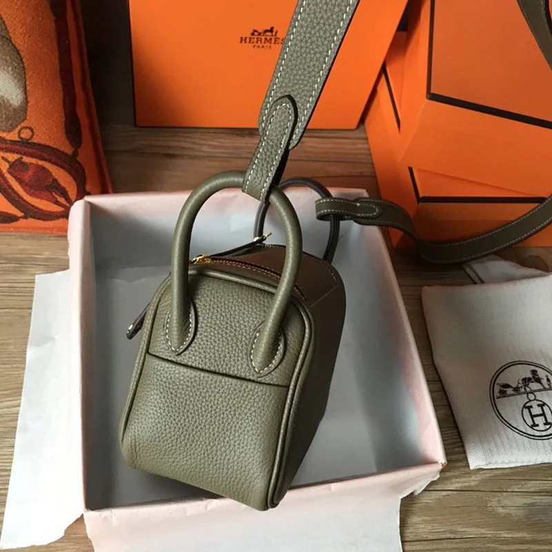 2021SSエルメス リンディ ミニ ヴェルソコピー スイフト シルバー金具he26070