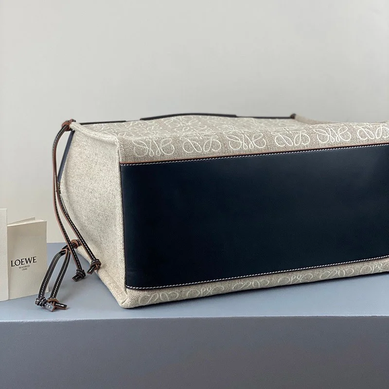 ◆ロエベ トートバッグ コピー◆クッショントートスモール/アナグラムリネン A612A93X05 トートバッグ アナグラム