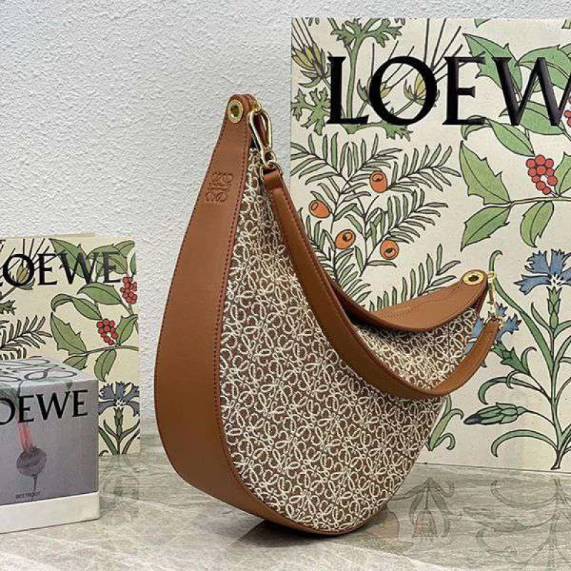 超限定♪ロエベ ルナバッグ アナグラム 偽物ジャカード&クラシック カーフ loa97458