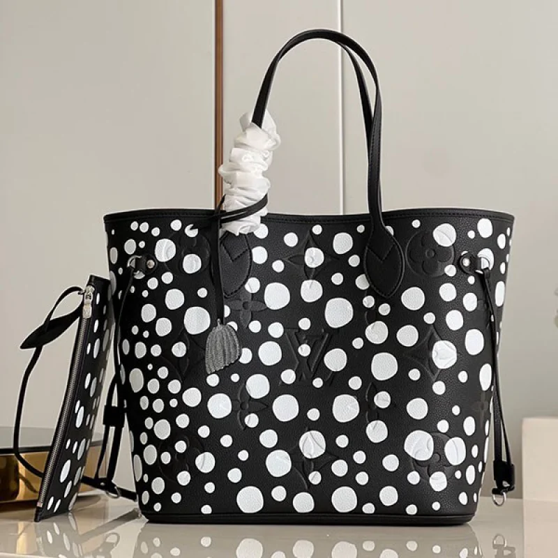 ルイヴィトン × 草間彌生 偽物 LV × YK ネヴァーフル MM M46390