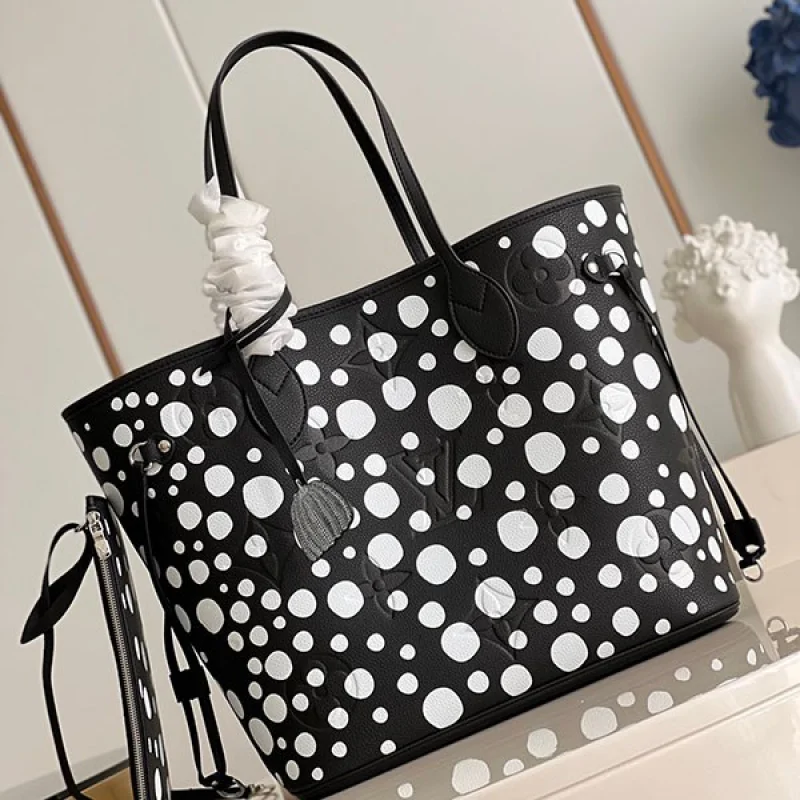 ルイヴィトン × 草間彌生 偽物 LV × YK ネヴァーフル MM M46390