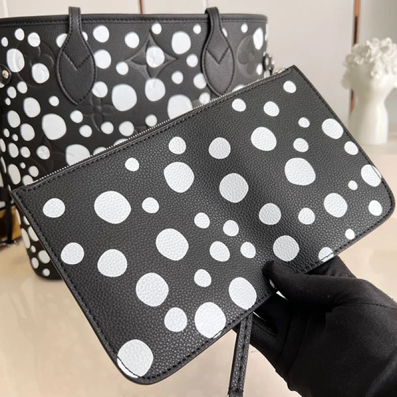 ルイヴィトン × 草間彌生 偽物 LV × YK ネヴァーフル MM M46390