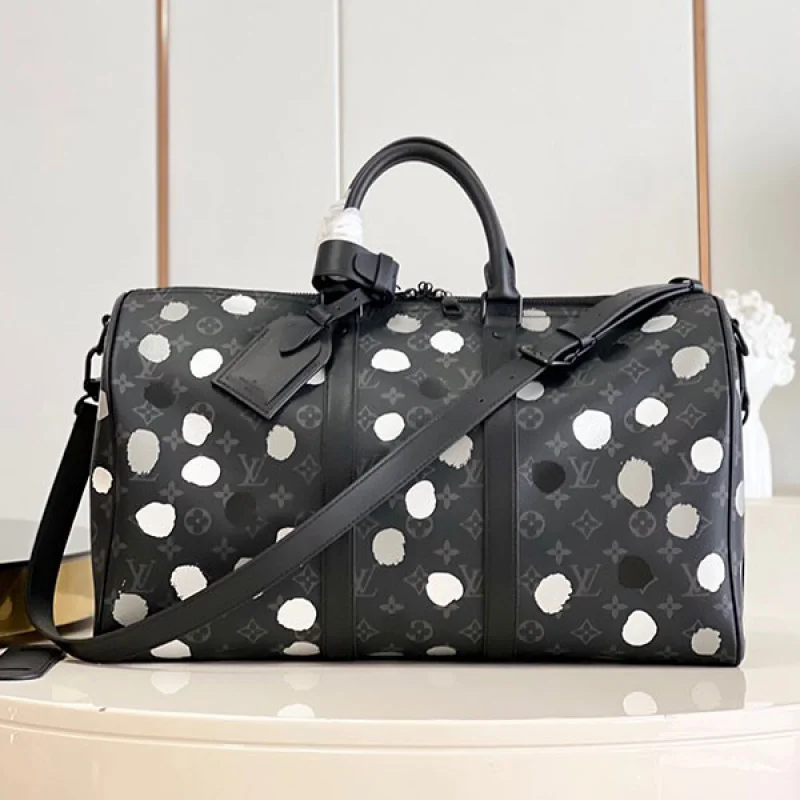 ルイヴィトン × 草間彌生 偽物 LV × YK キーポルバンドリエール 45 M46400