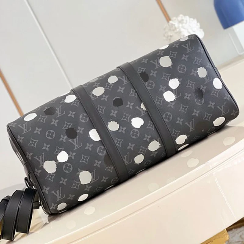 ルイヴィトン × 草間彌生 偽物 LV × YK キーポルバンドリエール 45 M46400