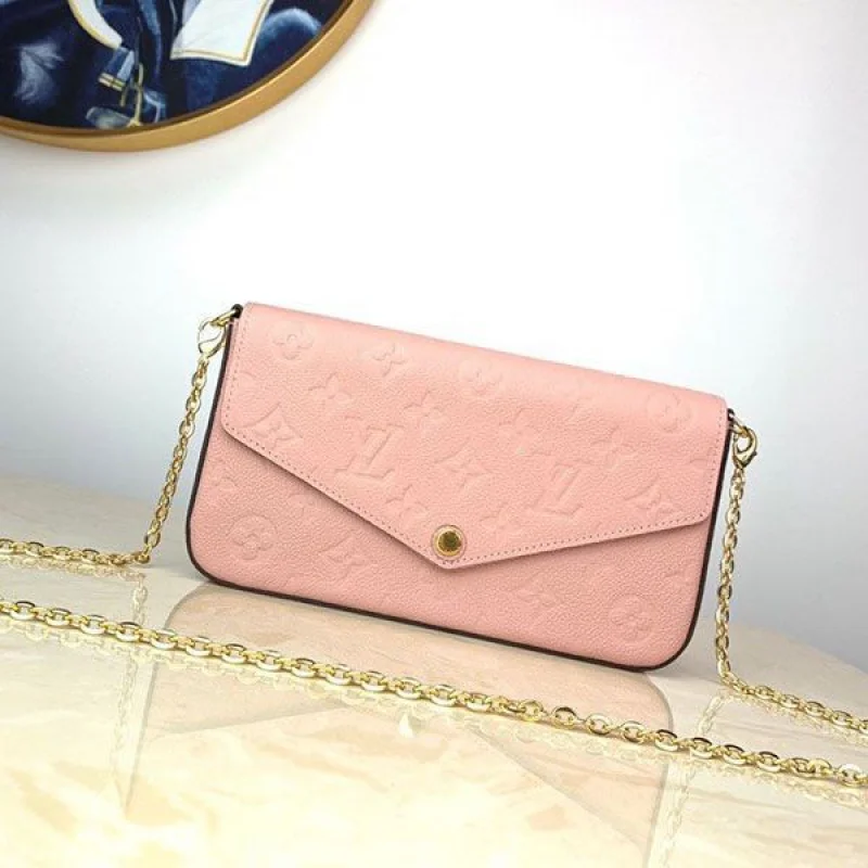可愛い ルイヴィトン 財布 コピー ミニバッグ モノグラム アンプラント ポシェット フェリシー ピンク お財布 M67856