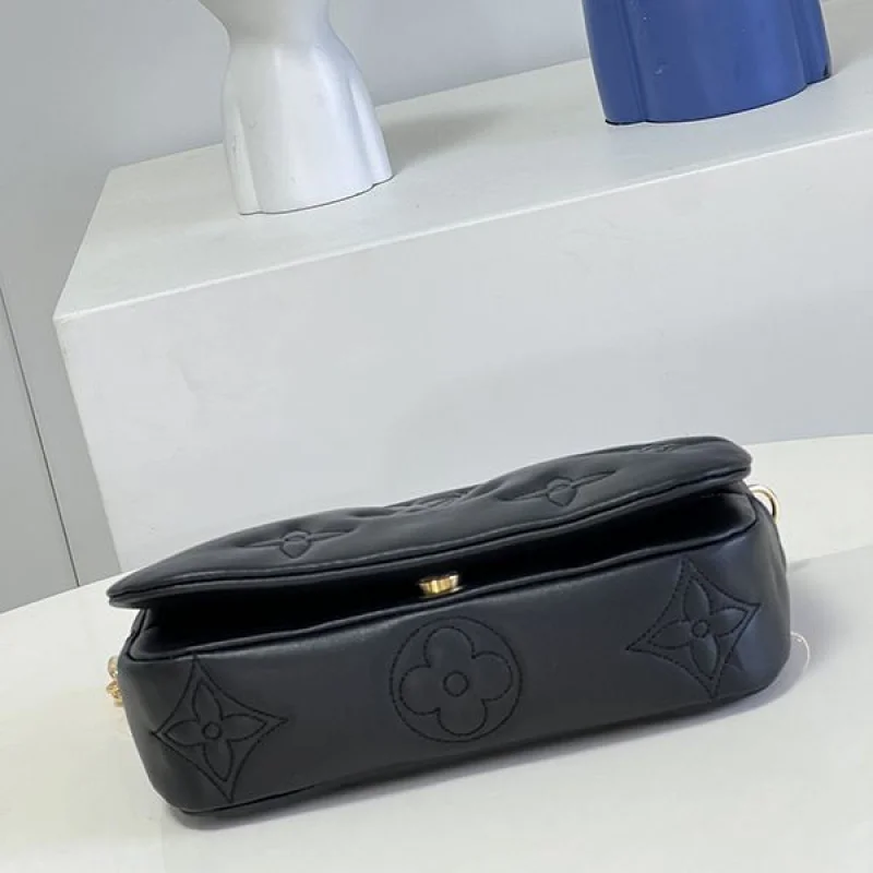 ☆超人気☆ルイヴィトン★ウォレットオンストラップ バブルグラム レザー 偽物 M81398
