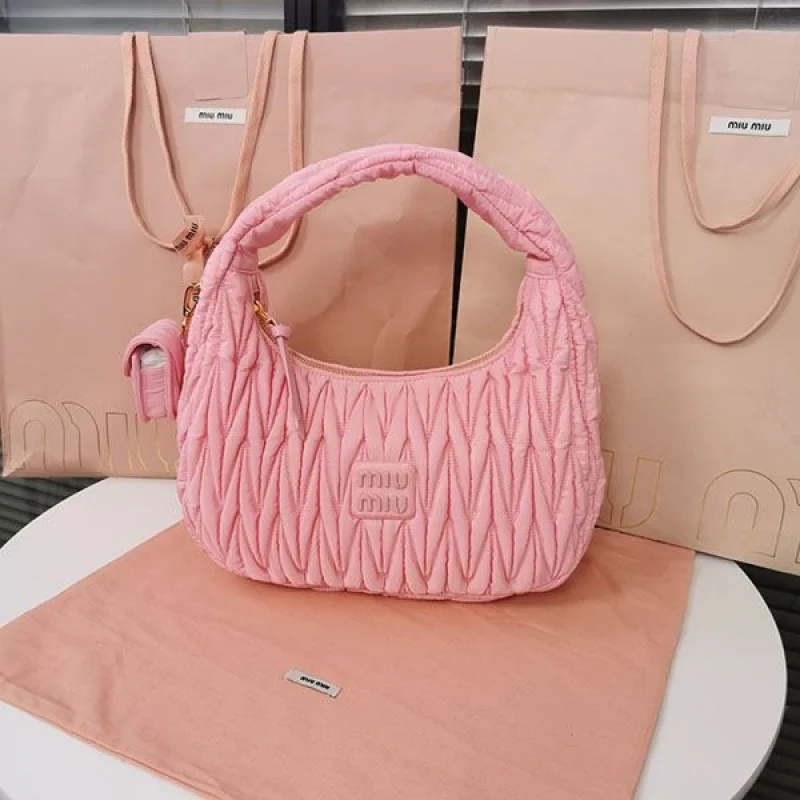 プレゼント最適 ミュウミュウ マテラッセ コピー Re-Nylon ホーボーバッグ myi51463