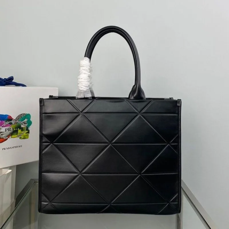 【大特価】プラダ トートバッグ コピー ラージ レザー ハンドバッグ 1BA377