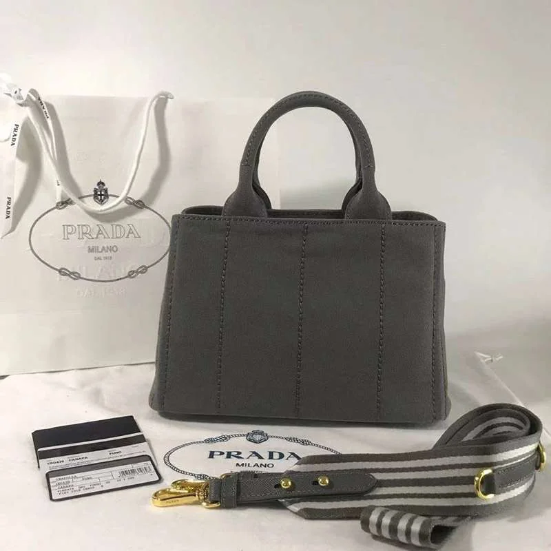 [プラダ] カナパ x レザー トートバッグコピー / ショッピングバッグ 【追跡付】 puj76372