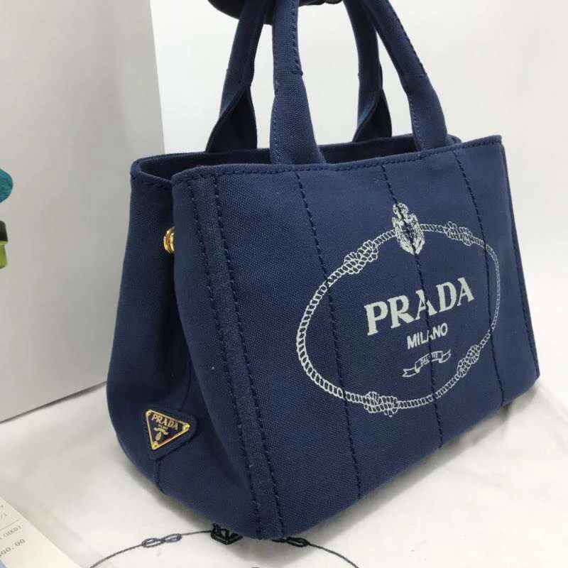 [プラダ] カナパ x レザー トートバッグ 偽物 / ショッピングバッグ puw75591