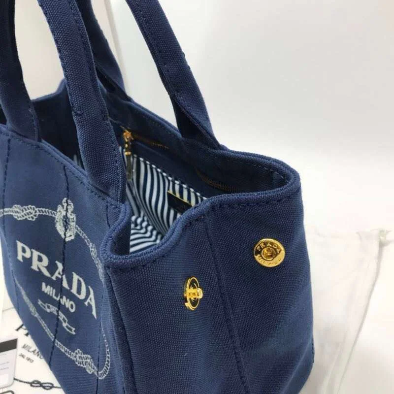 [プラダ] カナパ x レザー トートバッグ 偽物 / ショッピングバッグ puw75591