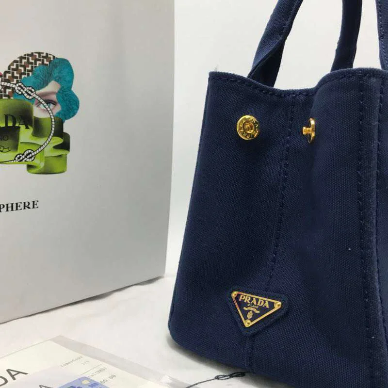 [プラダ] カナパ x レザー トートバッグ 偽物 / ショッピングバッグ puw75591