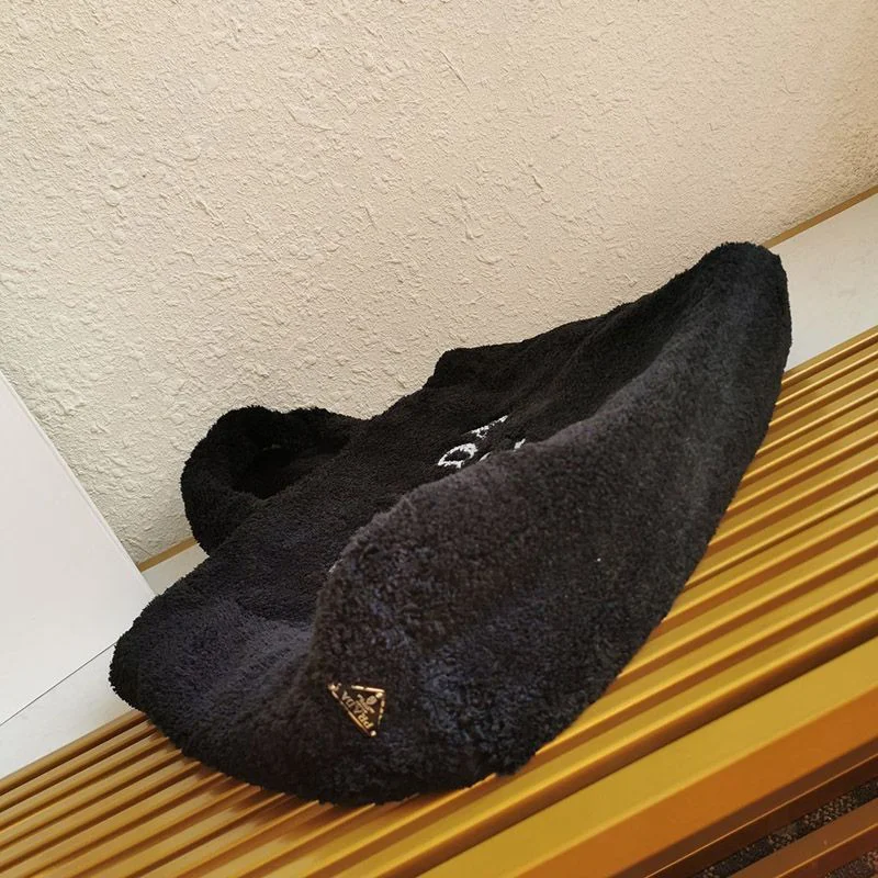 関税送料込 21AW【プラダ】プラダ テリー トートバッグ コピー 黒 pum38219