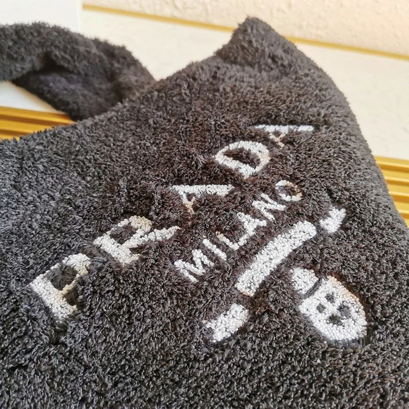 関税送料込 21AW【プラダ】プラダ テリー トートバッグ コピー 黒 pum38219