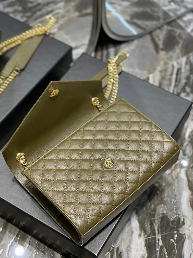 人気急上昇サンローラン ショルダーバッグ コピー★YSLエンベロープ チェーンバッグ ミディアム 487206BOW911000