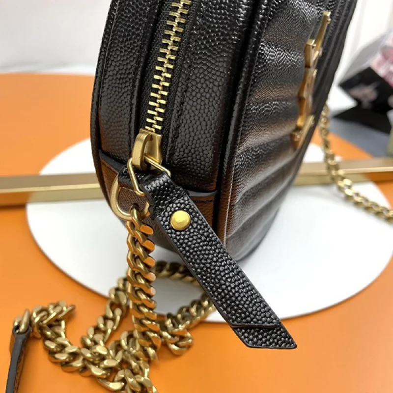 【人気商品】サンローラン VINYLEヴィニル 偽物ミニバッグ 丸 610436