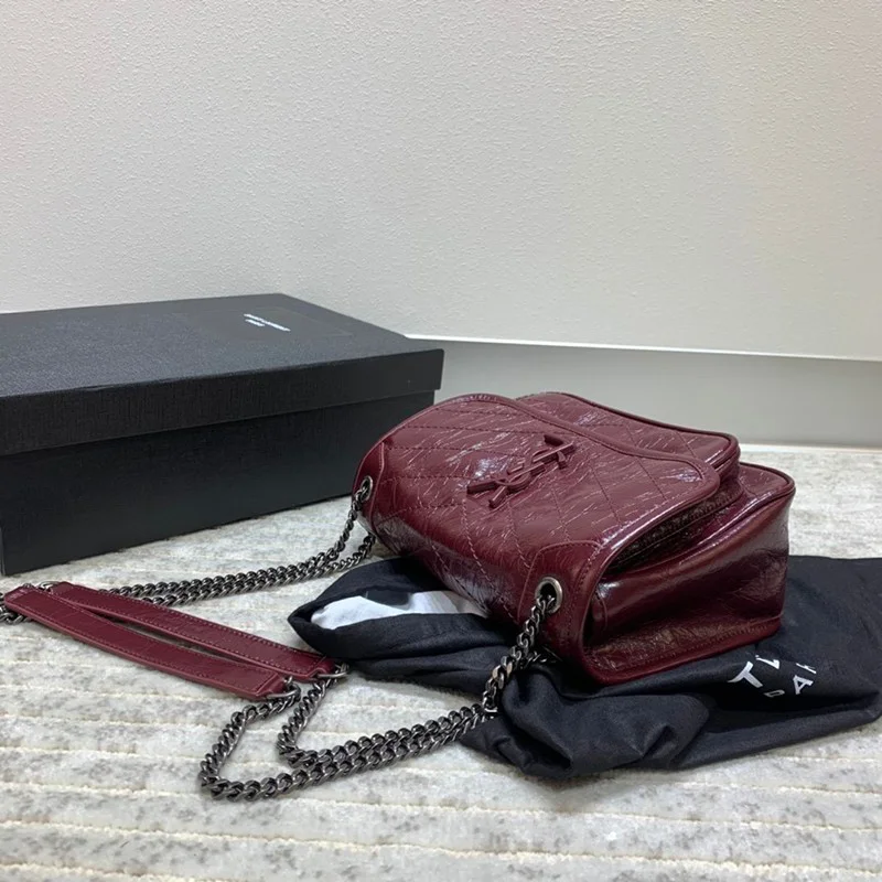 21AW新作サンローラン ショルダーバッグ コピー ニキ ミディアム クリンクルヴィンテージレザー 2モデル 6331580EN04100