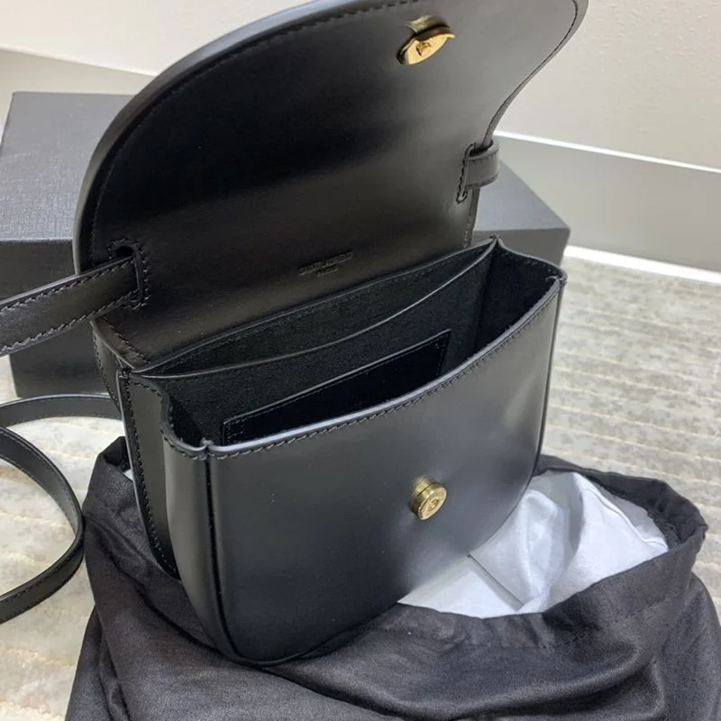 21AW新作サンローラン ショルダーバッグ 偽物 ロゴ ブラック レザー Sab26796