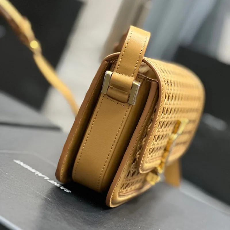 サンローラン ソルフェリーノ box ブランドコピー ウィッカー ショルダーバッグ Sac07398