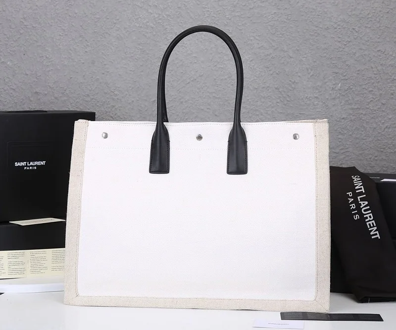 定番【サンローラン トートバッグ コピー】リヴ・ゴーシュ コーテッドリネントートバッグ Sac89785