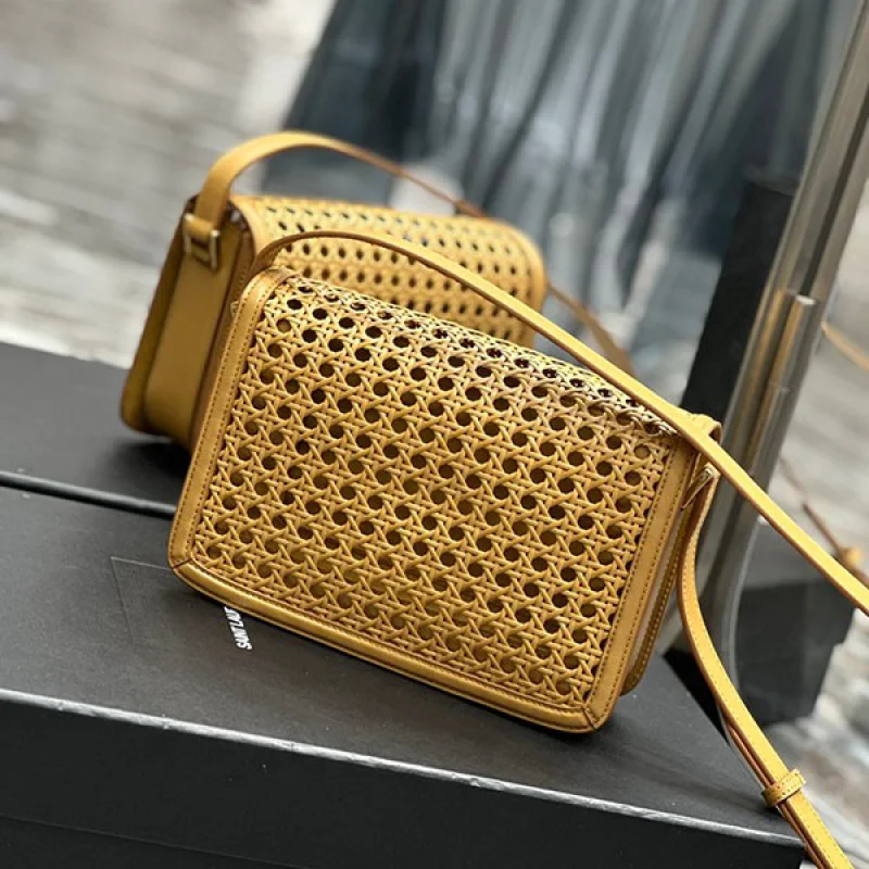★日本!!人気！サンローラン ソルフェリーノ box 偽物 ウィッカー ショルダーバッグ Saf14859