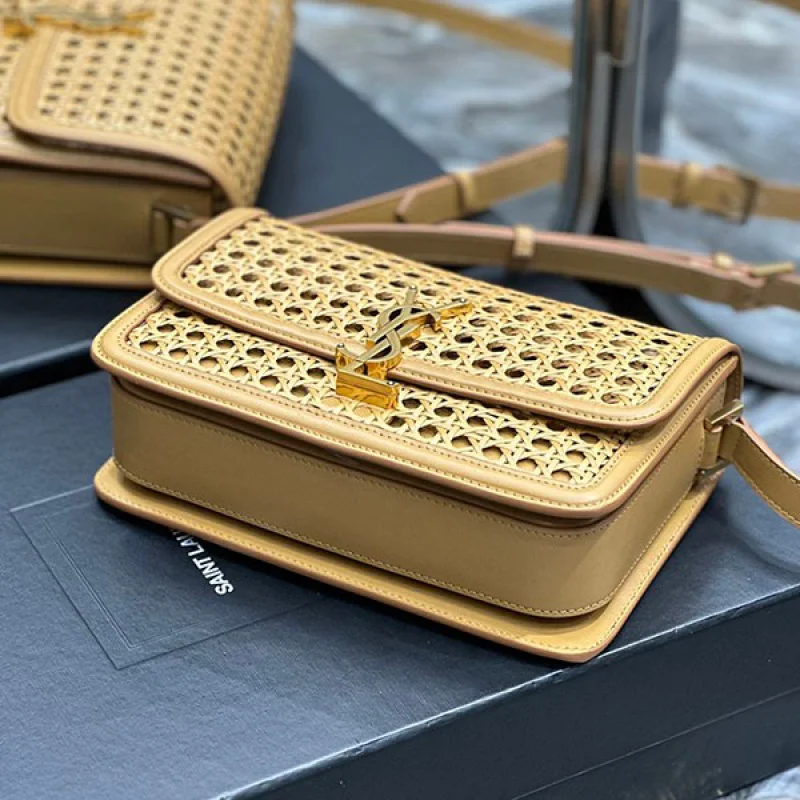 ★日本!!人気！サンローラン ソルフェリーノ box 偽物 ウィッカー ショルダーバッグ Saf14859