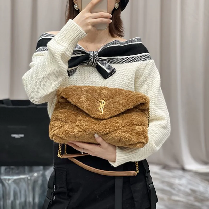 《大人気》サンローラン ショルダーバッグ コピー★YSLエンベロープ チェーンバッグ ミディアム Saj24796