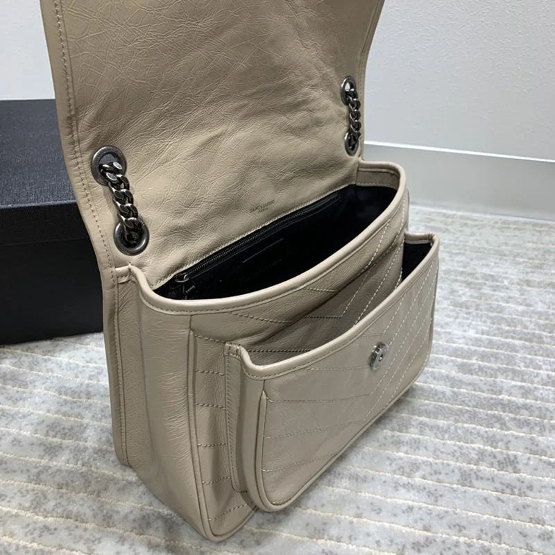 22AW新作サンローラン ショルダーバッグ コピー ニキ ミディアム クリンクルヴィンテージレザー Sal38015
