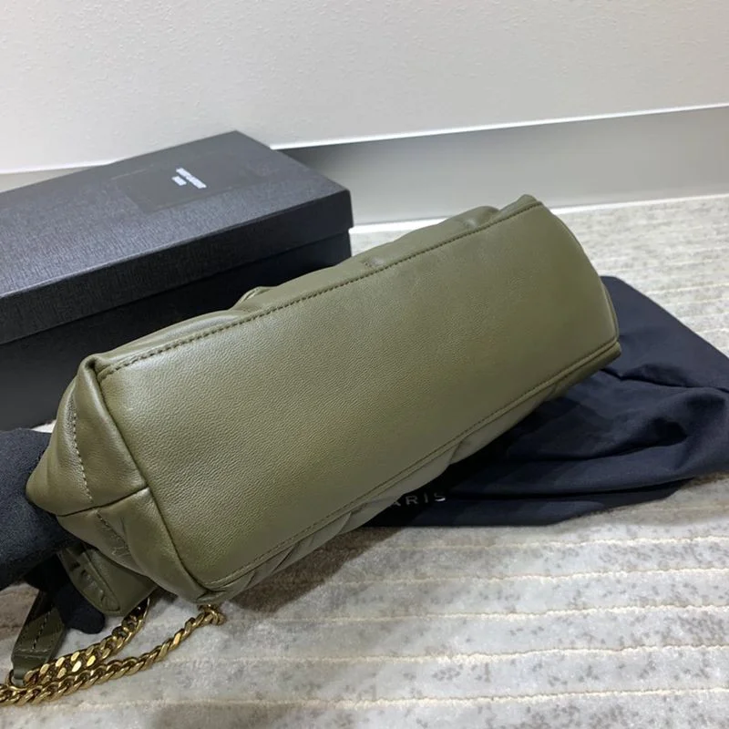 稀少サンローラン ショルダーバッグ 偽物 ルル パファー トイ バッグ キルティング レザー Sax44885