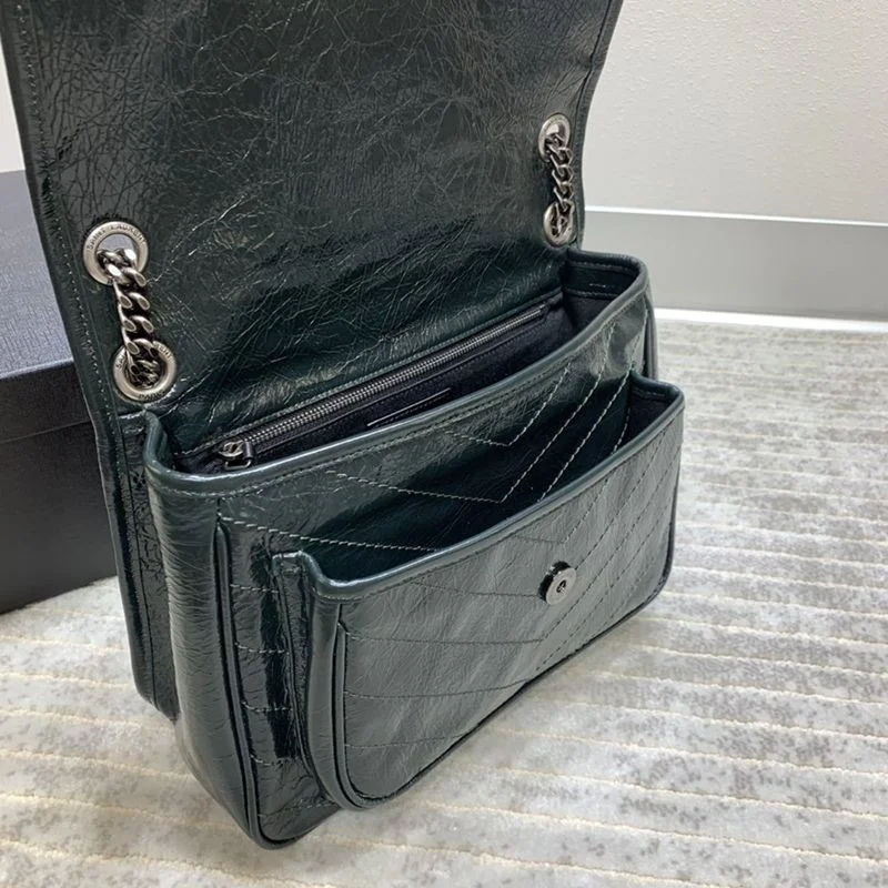 日本未入荷サンローラン ショルダーバッグ コピー ニキ ミディアム クリンクルヴィンテージレザー Saz69051