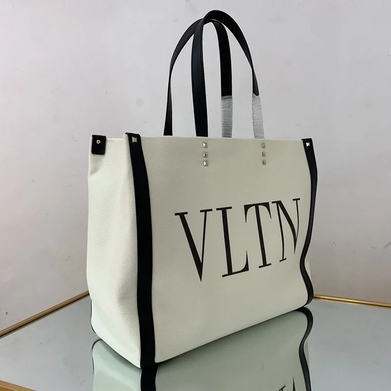 ブランドヴァレンティノ トートバッグ 偽物 ショッピングバッグ NEON VLTN キャンバス ミディアム Vua11801