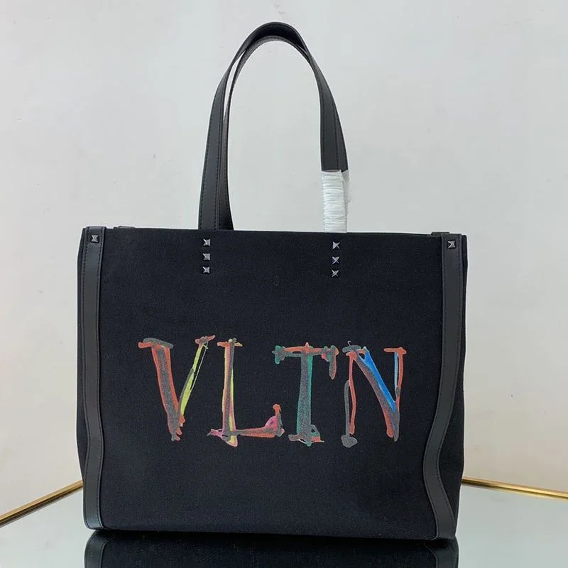 ブランドヴァレンティノ トートバッグ コピー ショッピングバッグ NEON VLTN キャンバス ミディアム Vum18973