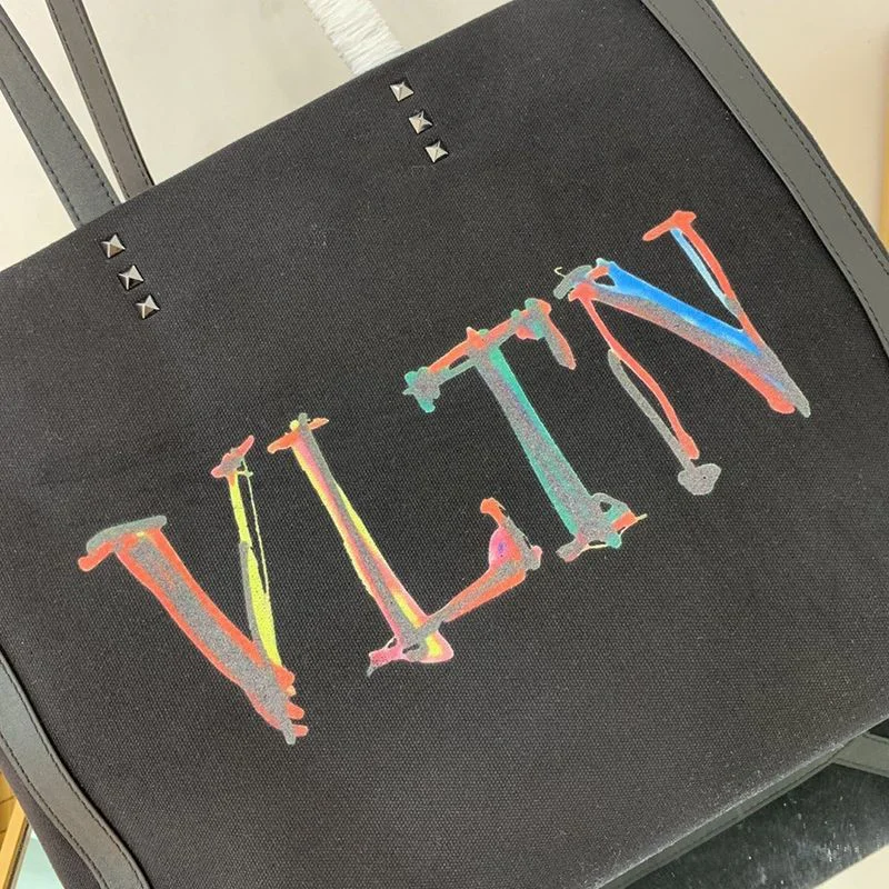 ブランドヴァレンティノ トートバッグ コピー ショッピングバッグ NEON VLTN キャンバス ミディアム Vum18973